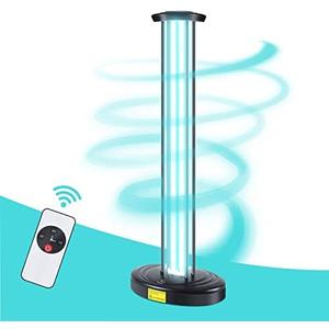 JTAPURE 100W UV Light, Ultraviolet Lamp Purifier for Whole Room & House, Ozone-Free, Home Disinfection Device with 3-Gear Timer Remote Control, UVC Lights, Purification for Bathroom, Toilet, Office