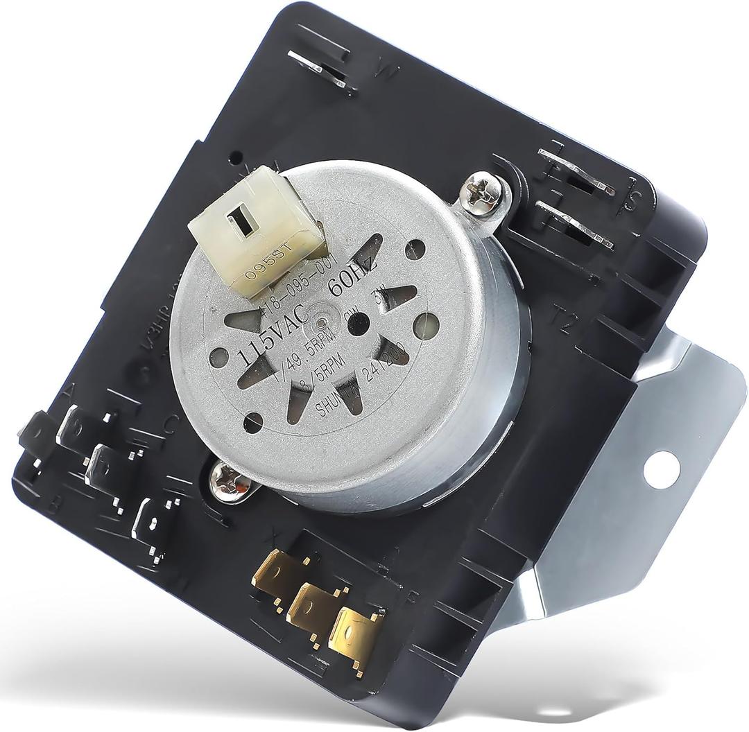 MEDC465HW0 MGDC465HW0 WGD4850BW2 WED5000DW2 WGD5000DW3 W10185992 Dryer Timer Compatible Whirlpool Crosley Kenmore Maytag Dryer Timer 115VAC 60Hz, Replacement WPW10185992 418-095-20-B5 AP6016542