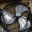iLIVING 20 Inch Heavy Duty Floor & Wall Mount Fan - 5750 CFM High Velocity, 120-Watt, 3-Speed, Industrial Cooling for Garage, Workshop, Office, Home - UL Listed, Black