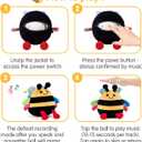 hahaland Tummy Time Bouncing Bee Toy for 6-12 Month, Musical Dancing Plush Bee Baby Toys 9 Month Old, Vibrating & Buzzing Bee Toy Gifts for 1 Year Old Boy & Girl