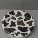 BLUE PANDA 48 Pack Cow Print Paper Plates (9 Inch) for Barnyard Birthday, Farm Animal Party - Cow Baby Shower Supplies (Brown Foil Print)