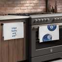 Trendy Funky Retro Blue Kitchen Towels Set of 2, Preppy Girly Hand Towels, How Lucky We are Blue Lucky 8 Ball Decorative Dish Tea Towels for Kitchen, Trendy Preppy Bathroom Decor, 16X24In