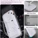 Carrying Case for Nintendo Switch 2 Model(2025), Portable Hard EVA Shell Travel Pouch with 10 Game Card Slots, Velvet Interior, Mesh Pocket, Water-Resistant, Lightweight Carrying Bag, Silver-Gray