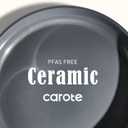 CAROTE Ceramic Cookwar Set, Pots and Pan Set Non Stick 16 Piece, Cookware Set Kitchen Cooking Set Non Toxic, PFAS PTFE Free, Blue