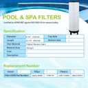 S7M120 System 3 Inner Pool Filter Compatible with 25021-0200S & 25022-0201S, Replacement for Sta-Rite System 3, SR300 Pool Filter Cartridge, 100 Sq.Ft. Filtration Area