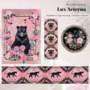 Living Room Rug 5x7 Rug Machine Washable Retro Lavish Leopard Area Rug Non Slip Floral Animal Vintage Low Pile Large Rugs for Living Room, Bedroom, Farmhouse, Dining Room, Kids Playroom (Black Pink)