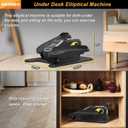 Under Desk Elliptical Machine, Electric Elliptical Exerciser for Senior, Quiet & Small Electric Seated Pedal Exerciser for Home with Display Monitor, Remote Control & 12 Adjustable Speeds