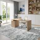 9x12 Area Rugs for Living Room Washable Abstract Rug Grey