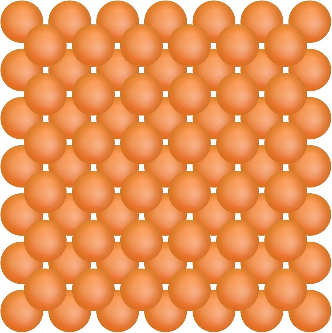 Hanaive 100 Pack Table Tennis Balls Multi Colored 40mm Plastic Balls Bulk Washable Small Game for Carnival Pool Games, Party Decoration Pet Toy (Orange)