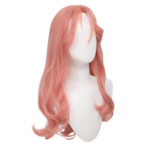 DAZCOS Long Wavy Peach Aya Osawa Cosplay Wig Adult Womens Cosplay Costume Outfits Accessories for Party Halloween (Peach-A, Long, Wavy)