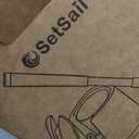 SetSail Toilet Brush and Holder, Self Closing Lid Toilet Bowl Brushes Holder and Extra Long Handle Ventilated Toilet Brush Set for Bathroom Cleaning, Nylon Bristles, Black (1 pack)