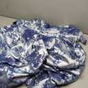 Juniors Long Floral Brocade Ball Gown W/Spaghetti Straps & Cut Out Back (18 Plus, Blue)