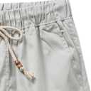 SIR7 Men's Linen Casual Lightweight Drawstrintg Elastic Waist Summer Beach Pants (XXXL)