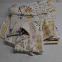 Joyreap 3 Pieces Floral Patchwork Quilt Set King, Yellow n White Flowers Design, Soft n Cozy Microfiber Quilt, Bedspread Bed Cover for All Season, 1 Quilt and 2 Pillow Shams- 102x90 inches