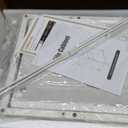 GYIIYUO 2 Drawer File Cabinet with 24'' Extended Desktop, Mobile Filing Cabinet, Rolling File Cabinet with Side Bag, Fabric Drawer, Fits A4/Letter Size, Printer Stand Home Office, White