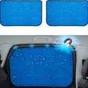 Aokway Magnetic Side Window Sun Shade -100% Block Light Car Window Shades - Car Privacy Curtains Universal Fit for Baby Naps, and Camping with UV Protection (Blue, Rear 2pcs)