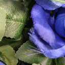 4 Pack (32FT) Artificial Rose Vine Fake Flowers Garland Hanging Silk Rose Ivy Plants Vine for Wedding Arch Party Garden Home Bedroom Office Wall Aesthetic Art Dcor (Royal Blue)