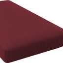 H.VERSAILTEX Super Stretch Individual Chaise Cover Sectional Couch Covers for L Shaped Sofa Both Left/Right Featuring Thick Jacquard Textured Twill Fabric (1 Piece Chaise Cover, Burgundy Red)
