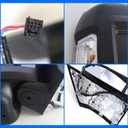 Topraco Passenger Side Mirror fit for Ram Promaster 1500/2500/3500 2014-2024 with Power Heated Turn Signals Light short arm Replace CH1321376(8Pins)