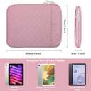 8-9 Inch Tablet Sleeve Bag, Padded Travel Pouch for Galaxy Tab A9 8.7/Tab A 8.4/Fire HD 8 (Pink, 8-9 Inch)