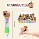 CZWZ 30Pcs Mini Multicolor Pens in One 4-in-1 Cute Pens Bulk, Ballpoint Pen for Birthdays and Parties, Fun Gifts Assorted Ink Kawaii Pen(Capybara)