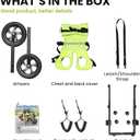 Adjustable Dog Wheelchair for Back Legs, for All Breed Dog - Includes High-Visibility Vest, Leash & Sling Lift, Lightweight Pet Wheelchair for Disabled Hind Legs (XXL, for Large Breed Dog)