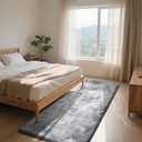Soft Runner Rugs for Bedroom, Mottling Grey 2x6 Area Rugs Fluffy Rug Shag Area Rug Carpet, Bedside Rug for Living Room Bedroom Kids Room Home Decor