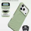 ORNARTO Vortuxe for iPhone 17 Pro Max Case 6.9" | 2X MIL-STD Protection | Camera Button Control | Compatible with MagSafe | Sleek Aesthetic Liquid Silicone Phone Cover | Matcha