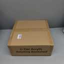 5-Tier Rotating Bookshelf, 360° Spinning Book Shelf Tower with Solid Wood & Clear Acrylic, Square Revolving Bookcase for Kids Room, Living Room, Bedroom and Office