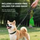 270 Count Scented Dog Poop Bags Rolls, 20 Micron Ultra Thick, Heavy Duty Tear Resistant Leak Proof for Yuck-Free Cleanup, with Dispenser & Leash Clip, 9 x 13 Inch, 3 Styles (Green & Purple) (Puppy Doodles Mix)