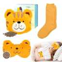 My Novel Things 
 Microwave Heating Pad with Heated Eye Mask Compress Moist for Relieve Fatigue Period Cramps Unscented Microwavable Heating Pad Cute Tiger for Women Birthday Christmas Gifts