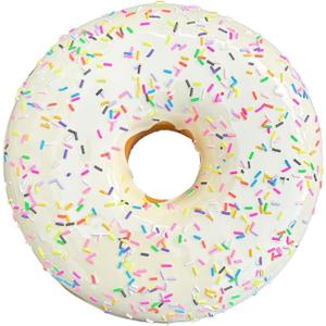 1 Pc 10 inches Fake Donut Artificial Doughnut for Decoration Realistic Fake Food for Display Faux Dessert Party Decorations Photography Props (White)