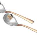 BONA FIDE COPPER hammered Serving Spoons Set of 2 Indian Dinnerware Serveware,copper spoon set size 8 inch long,serving spoon