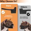 Mayerzon Pitbull Muzzle, Soft Muzzle for American Bully Bulldog Boxers Rottweilers, Anti Fierce Barking Biting Chewing Mouth Guard for Medium Large Short Snout Dogs in Grooming Walking Vet Visits