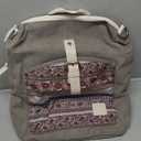 Backpack Purse Women Girls Canvas Backpack/Rucksack Convertible Shoulder bag Casual Daypack (Gray)