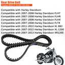 40024-07 Rear Drive Belt 137T 1" Fit for Harley Davidson Sportster XL883 XL1200 XR1200 2007-2022 FLHT/R/X FLTR 2007-2008 40591-07 1204-0061 Heavy Duty Replacement Drive Belt