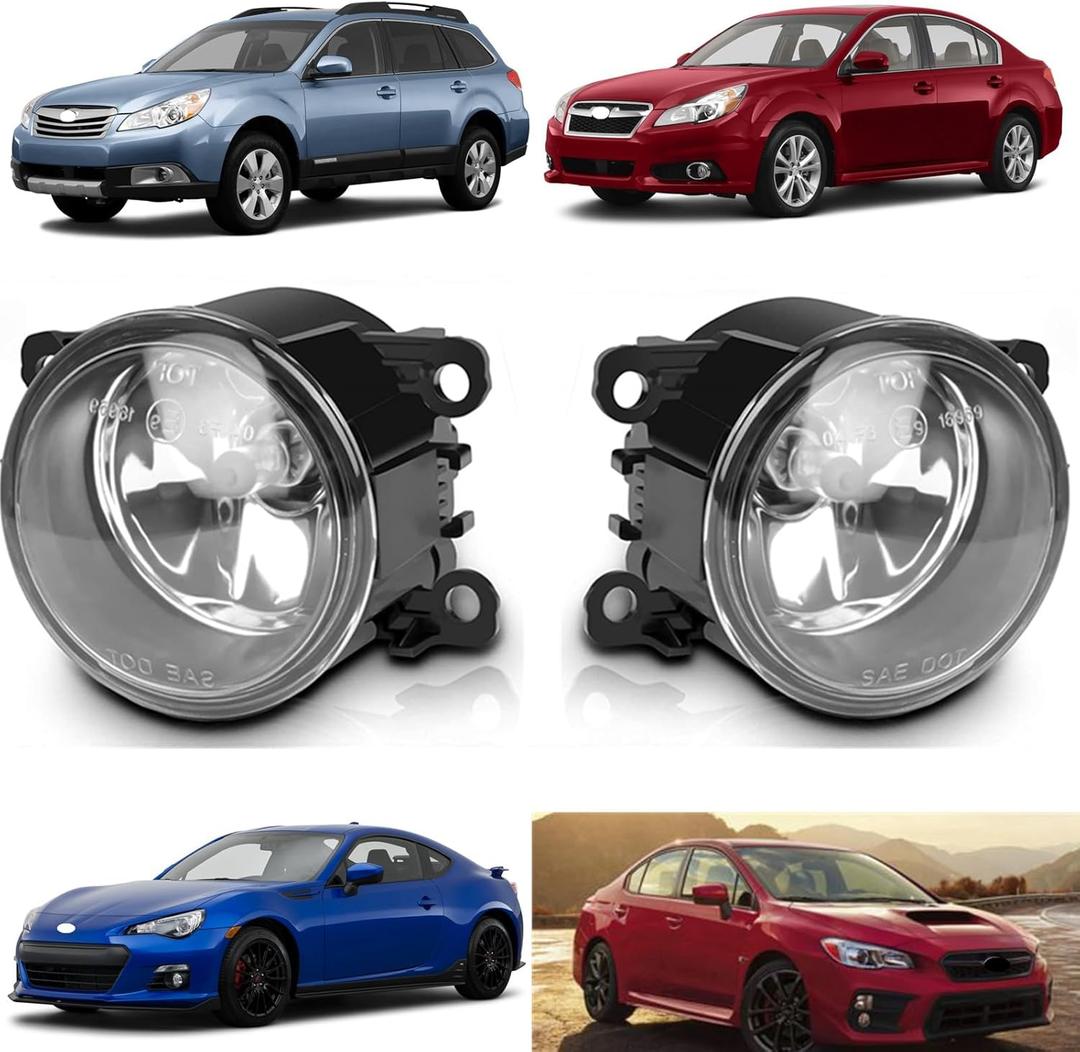 Pair of Front Fog Lights RH LH Compatible With Subaru Outback 2010-2012 & Legacy 2010-2014 & WRX/WRX STI 2015-2020 &BRZ 2013-2016 Replaces 4F9Z15200AA 26150VD30A CV6Z15200AA