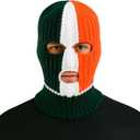 Crazy Irish Flag Tricolor Balaclava Crochet Hat Music Festival Halloween mask