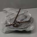 Metal Bird Bath for Outside, Hand-Painted Outdoor Birds Baths Water Bowl with Stake for Garden Patio Yard Lawn Decor, 27.6" H Bird Feeder with 5 Prongs Base, Vintage Freestanding Birdbaths & Birdfeeder (Rustic Brown)