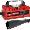 15 Amp 48 Volt Golf Cart Battery Charger for Yamaha G29 with 3-Pin Leaf Plug