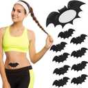 30Pcs Castor Oil Belly Button Patch, Butterfly Design, Highly Absorbent Cotton Castor Oil Pack Wrap Self Adhesive (Oil Not Included) (Black Bat)