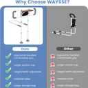 Bed Rails for Elderly Adults Safety with Foldable Side Table, ASTM Approved Adjustable Bed Assist Rail for Seniors, Non-Slip Handle, Storage Pocket, Fits Twin/Full/Queen/King