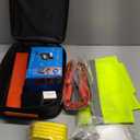 AUTODECO Car Roadside Emergency Kit, Car Safety Kit Portable Vehicle Kits for Emergency with Jumper Cables, Tow Straps, Safety Hammer, Black