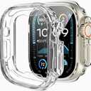 2 Pack for Apple Watch Ultra 3/2/1 Case 49mm Soft TPU Shockproof for Apple Watch Cover -Clear No Screen Protector