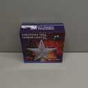 DG-Direct Christmas Tree Topper Lighted Star with 6 Projected Patterns,3D Hollow Sparkling Star Christmas Tree Topper with Rotating Magic Projector for Christmas Tree Ornament (Glitter Gold 6)