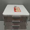 4-Tier Medicine Organizer - Portable Medicine Cabinet with Plastic Handle, Multipurpose Medical Box, Empty First Aid Kit for Home