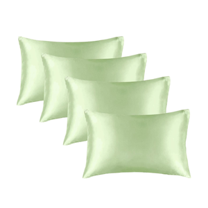 BEDELITE Satin Pillowcase for Hair and Skin, Super Soft Similar to Silk Pillow Cases 4 Pack with Envelope Closure, Cooling Pillowcases for Women Men (20"x40" King Size, Gleam)