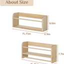 Nursery Book Shelves for Wall: Solid Pine Wood Wall Mounted Bookcase with Anti-Drop Bar for Kids' Room Easy Installation with Back Panel (Natural)