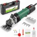 Sheep Shears, 600W Professional Heavy Duty Sheep Clippers, 6 Speeds Electric Animal Shears for Alpacas Llamas Lambs and Large Dogs with Think Hair, One Set of Extra Blades Included