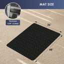 Vicwe Office Chair Mat for Carpet, 48"x36" Anti-Slip Waterproof Floor Protector Desk Chair Mat for Rolling Chairs, Heavy Duty Chair Mat with Studs,Easy Glide Floor Mat for Home,Gaming